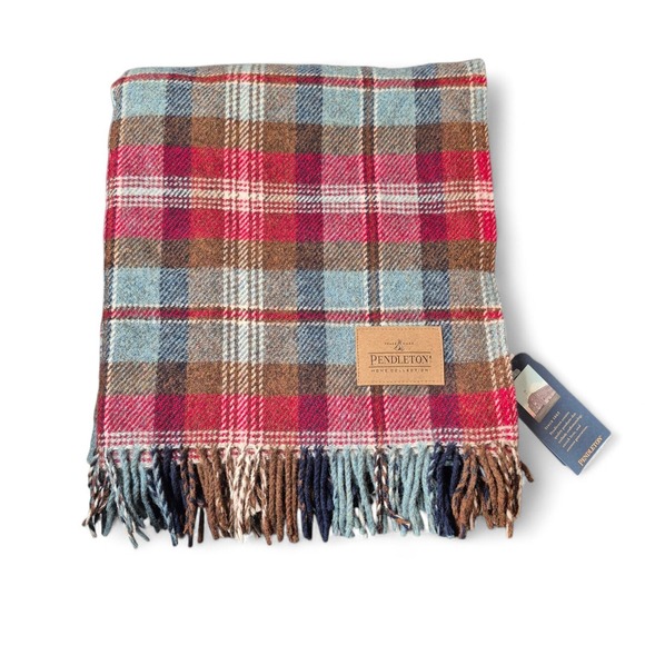 Pendleton Other - Pendleton Motor Robe Throw Blanket Ruby Beach 52x66 Wool USA NWT